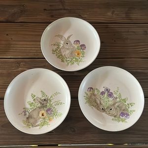 Linden street set of 3 bunny 🐇 plates BN